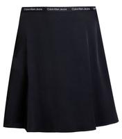 Юбка на эластичной юбке с логотипом Calvin Klein, черный
