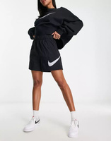 Черные тканые шорты с большим логотипом Nike Essential