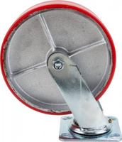 Колесо большегрузное TOR SCp 80 полиуретан 200 мм (поворот., площадка, роликоподш. [1024151]