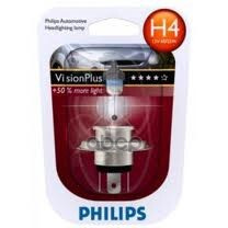 Лампа Галогенная Блистер 1Шт H4 12V 60/55W P43t Visionplus (На 60% Больше Света На Дороге) Philips арт. 12342VPB1