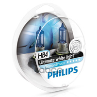 Комплект Галогенных Ламп 2Шт Hb4 12V 55W P22d Diamond Vision (5000K, Максимально Яркий Белый Свет) Philips арт. 9006DVS2